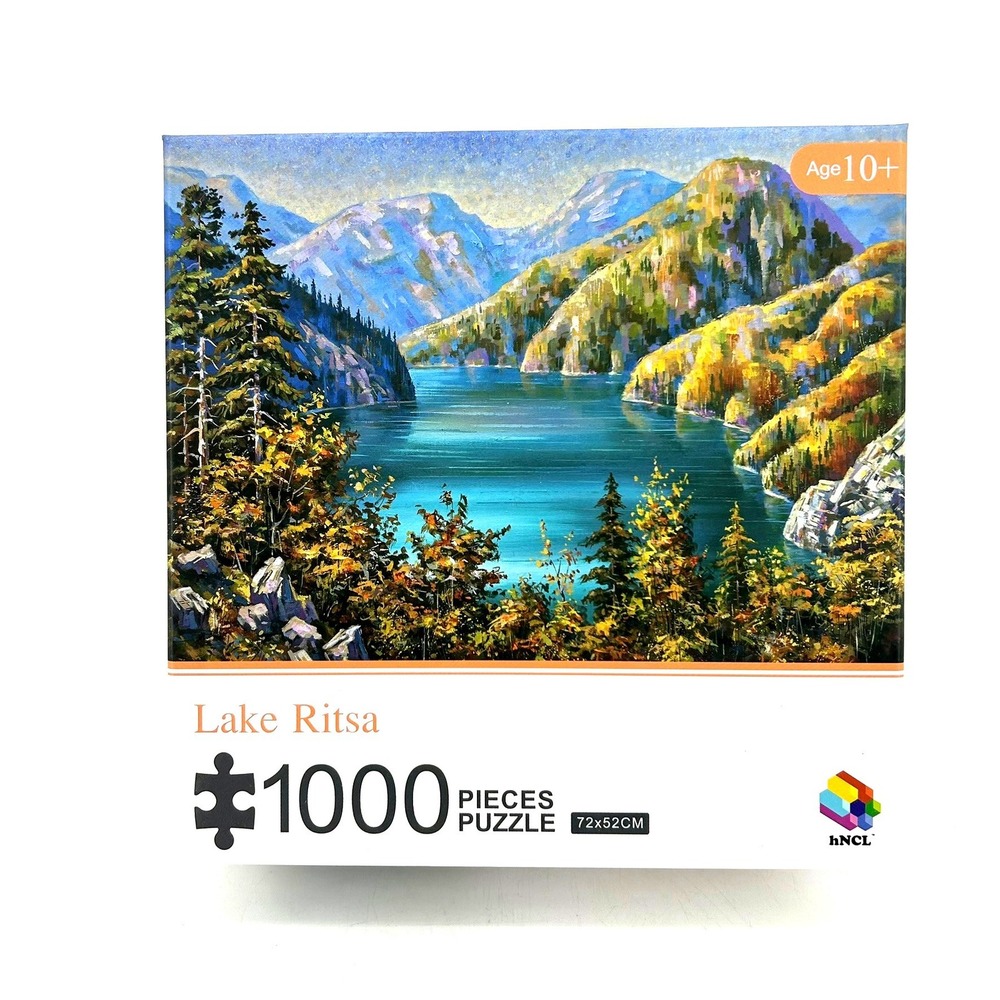HNCL Lake Ritsa 1000 Pieces Jigsaw Puzzle Landscape Mountain Lake New Open Box